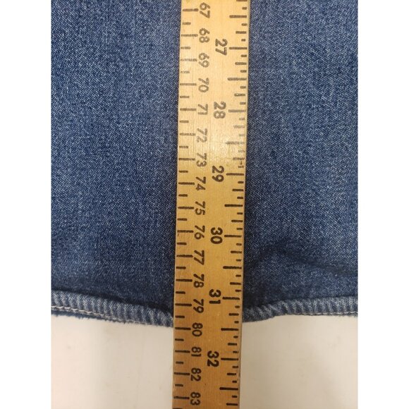 Levi Strauss Jacket Mens XL Blue Denim Fleece Lined Workwear Western Button - Picture 11 of 13